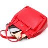 Яскрава повсякденна жіноча сумка із зернистої шкіри червоного кольору KARYA (2420880) - 7
