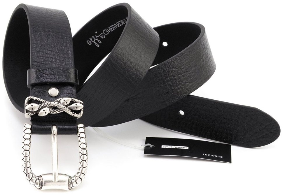 Дизайнерский женский кожаный ремень с пряжкой в виде змей Gherardini 40814 (Италия) фото №4 Дизайнерский женский кожаный ремень с пряжкой в виде змей Gherardini 40814 (Италия) modnotak фото №4