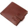 Светло-коричневое качественное мужское портмоне из натуральной кожи с фиксацией KARYA (2421080) - 1