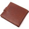 Светло-коричневое качественное мужское портмоне из натуральной кожи с фиксацией KARYA (2421080) - 2