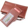 Коричневий чоловічий клатч-гаманець із натуральної шкіри на зап'ястя KARYA (2421180) - 3
