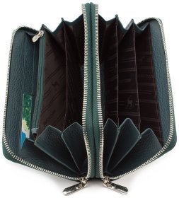 Большой кошелек на две молнии из натуральной кожи Marco Coverna (17861)