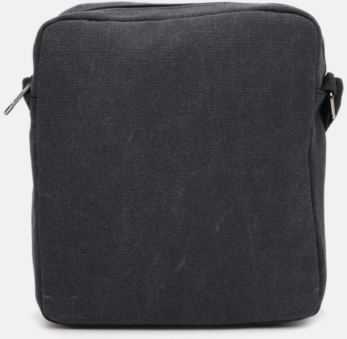 Практична чоловіча текстильна сумка через плече в чорному кольорі Monsen (19418)