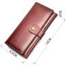 Жіночий місткий гаманець бордового кольору з натуральної шкіри Vintage (2414916) - 9