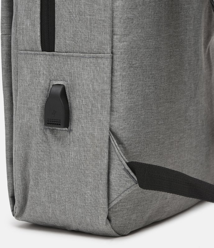 Сірий чоловічий рюкзак з поліестеру під ноутбук Monsen (56894)