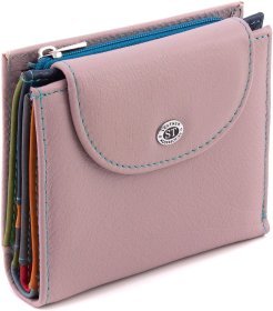 Темно-рожевий жіночий гаманець із натуральної шкіри з монетницею ST Leather 1767294
