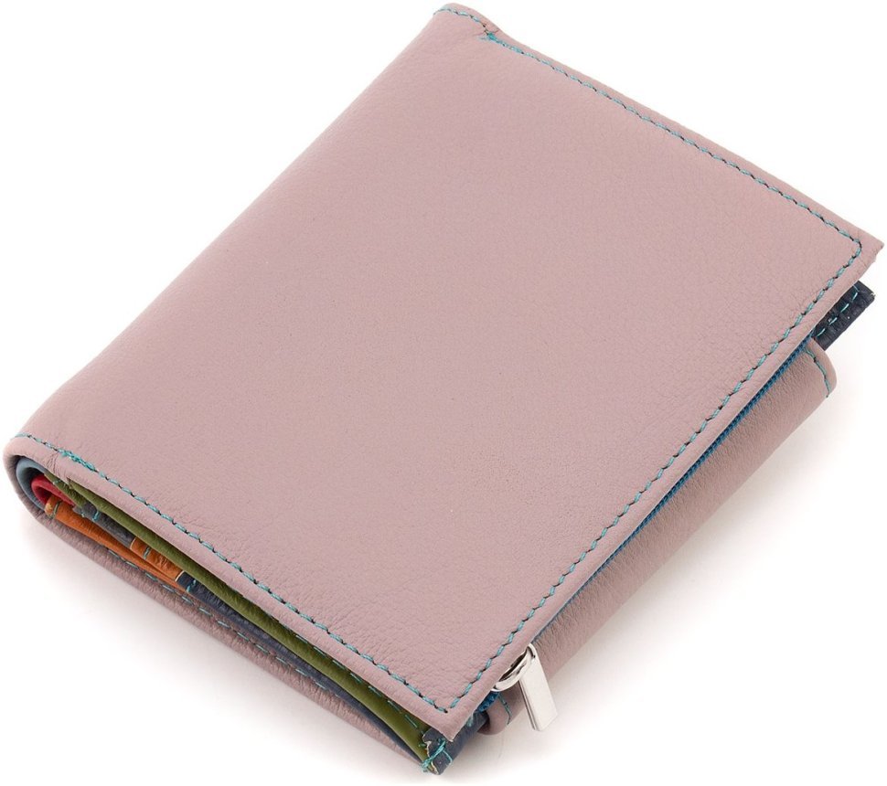 Темно-розовый женский кошелек из натуральной кожи с монетницей ST Leather 1767294
