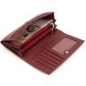 Бордовий жіночий гаманець із натуральної шкіри із клапаном на кнопці ST Leather 1767394 - 7