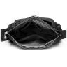 Простора жіноча сумка-месенджер чорного кольору з текстилю Confident 77594 - 2