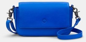 Компактная женская кожаная сумка через плечо Yoshi YB260 Palmer 97794 синего цвета