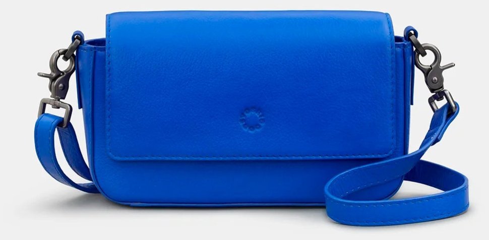 Компактна жіноча шкіряна сумка через плече Yoshi YB260 Palmer 97794 синього кольору modnotak фото №1