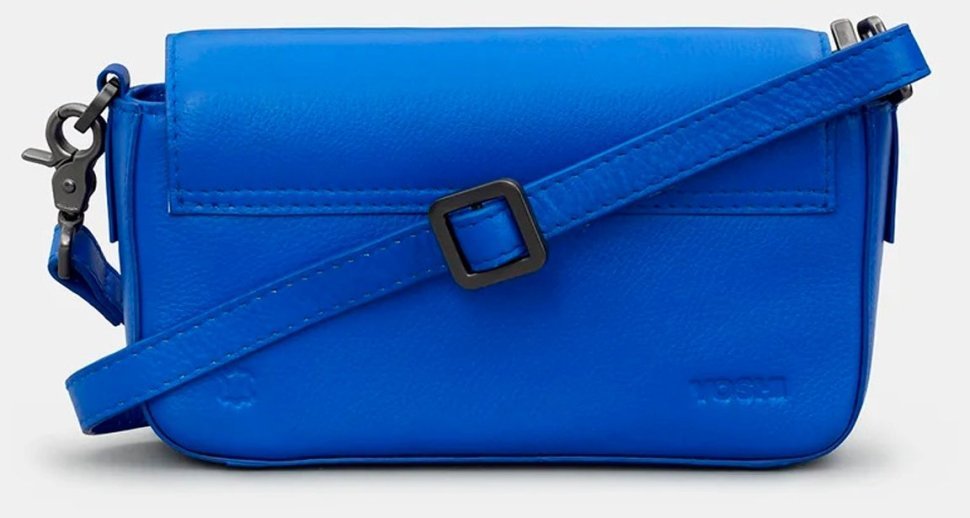 Компактна жіноча шкіряна сумка через плече Yoshi YB260 Palmer 97794 синього кольору modnotak фото №2