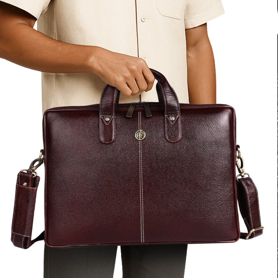 Кожаная сумка с ручками с отделением для ноутбука до 15" Hammonds Flycatcher LB106 коричневого цвета 107994 фото №6 Кожаная сумка с ручками с отделением для ноутбука до 15" Hammonds Flycatcher LB106 коричневого цвета 107994 modnotak фото №6