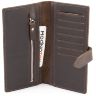 Темно-коричневий стильний гаманець ручної роботи Grande Pelle (13014) - 2