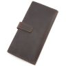 Темно-коричневый стильный кошелек ручной работы Grande Pelle (13014) - 3