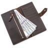 Темно-коричневий стильний гаманець ручної роботи Grande Pelle (13014) - 4