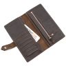 Темно-коричневый стильный кошелек ручной работы Grande Pelle (13014) - 5