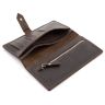 Темно-коричневый стильный кошелек ручной работы Grande Pelle (13014) - 6