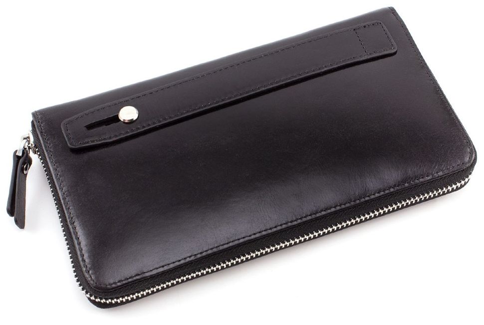 Чоловік шкіряний гаманець-клатч на блискавки BOSTON (16684)