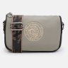 Женская сумка кросс боди из фактурной кожи серого цвета Borsa Leather 108994 фото №2 Женская сумка кросс боди из фактурной кожи серого цвета Borsa Leather 108994 modnotak фото - 2