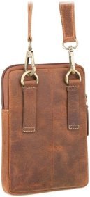 Светло-коричневая мужская сумка маленького размера из винтажной кожи Visconti Remi 69194
