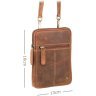 Светло-коричневая мужская сумка маленького размера из винтажной кожи Visconti Remi 69194 - 4