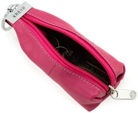 Яркая розовая ключница на молнии KARYA (446-040)