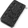 Місткий чоловічий гаманець з крокодилової шкіри на блискавці CROCODILE LEATHER (024-18249) - 2