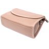 Маленькая женская кожаная сумка-кроссбоди бежевого цвета с клапаном Vintage 2422257 - 3