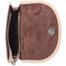 Маленькая женская кожаная сумка-кроссбоди бежевого цвета с клапаном Vintage 2422257 - 5