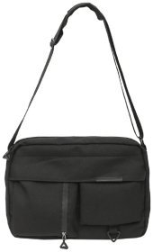 Текстильная мужская сумка мессенджер черного цвета Confident 90795