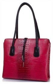 Стильная женская сумка с тиснением под крокодила Desisan 81195 Красная