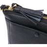 Невелика жіноча сумка на плече із фактурної шкіри чорного кольору Vintage (20488) - 4