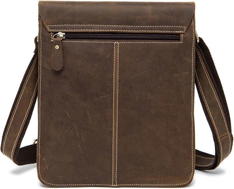 Вертикальная мужская сумка из натуральной кожи VINTAGE STYLE (14660)