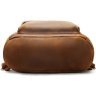 Рюкзак для ноутбука из натуральной кожи коричневого цвета VINTAGE STYLE (14699) - 5