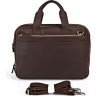 Вместительная мужская деловая сумка коричневого цвета VINTAGE STYLE (14136) - 1