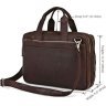 Вместительная мужская деловая сумка коричневого цвета VINTAGE STYLE (14136) - 3