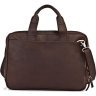 Вместительная мужская деловая сумка коричневого цвета VINTAGE STYLE (14136) - 5