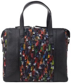 Яркая женская сумка из натуральной фактурной кожи Desisan 81795 разноцветная