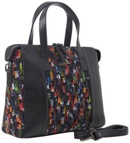 Яркая женская сумка из натуральной фактурной кожи Desisan 81795 разноцветная