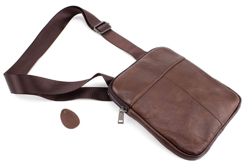 Небольшая мужская наплечная сумочка из натуральной кожи Leather Collection (10329)