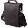 Вместительная кожаная мужская сумка с клапаном и ручкой H.T Leather Collection (9010-7) - 4