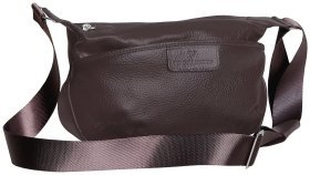 Повседневная женская сумка из натуральной зернистой кожи коричневого цвета 102395