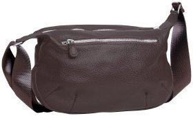 Повседневная женская сумка из натуральной зернистой кожи коричневого цвета 102395