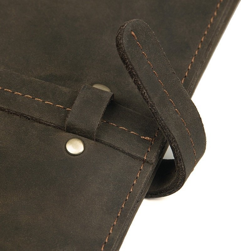 Мужской винтажный купюрник из натуральной кожи коричневого цвета с монетницей Vintage (14473)