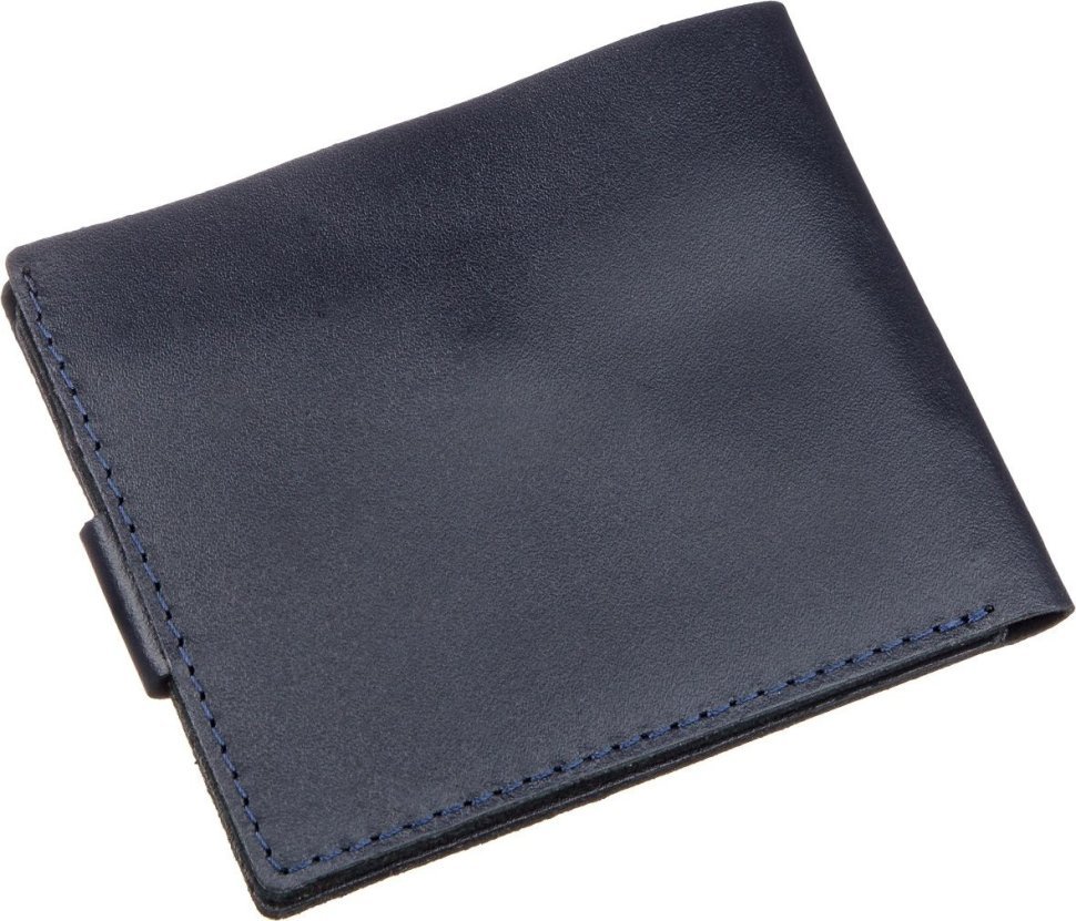Синее мужское портмоне из натуральной кожи с монетницей SHVIGEL (2416212)