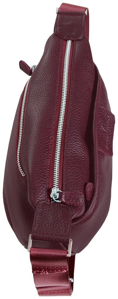 Бордового цвета женская сумка через плече Vip Collection 102495 (кожа флотар) фото №4 Бордового цвета женская сумка через плече Vip Collection 102495 (кожа флотар) modnotak фото №4
