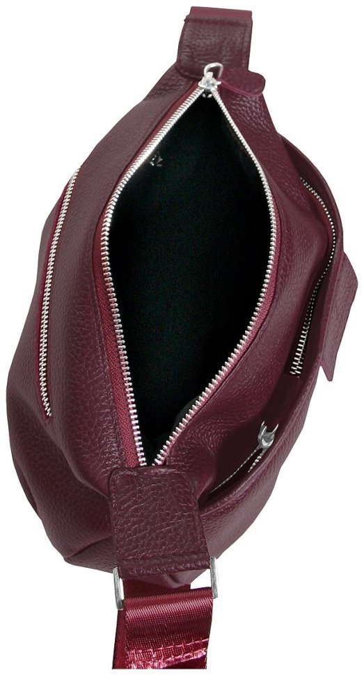 Бордового цвета женская сумка через плече Vip Collection 102495 (кожа флотар) фото №6 Бордового цвета женская сумка через плече Vip Collection 102495 (кожа флотар) modnotak фото №6