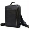 Черный кожаный рюкзак для ноутбука до 14 дюймов TARWA (19656) - 1