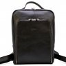 Черный кожаный рюкзак для ноутбука до 14 дюймов TARWA (19656) - 4
